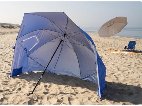 Parasol plażowy parawan namiot ogrodowy składany 2w1 xxl duży z filtrem uv Parasol plażowy parawan namiot ogrodowy składany 2w1 xxl duży z filtrem uv