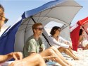 Parasol plażowy parawan namiot ogrodowy składany 2w1 xxl duży z filtrem uv
