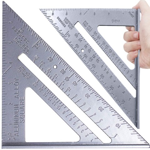 Duży kątownik stolarski aluminiowy przymiar 180mm Duży kątownik stolarski aluminiowy przymiar 180mm