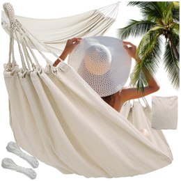 Hamak jednoosobowy materiałowy 200x80 pokrowiec etui torba boho z linkamiha