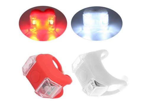Oświetlenie rowerowe lampki led przód tył 2 szt Oświetlenie rowerowe lampki led przód tył 2 szt