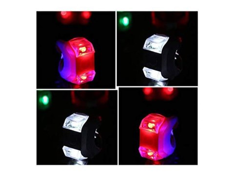 Oświetlenie rowerowe lampki led przód tył 2 szt Oświetlenie rowerowe lampki led przód tył 2 szt