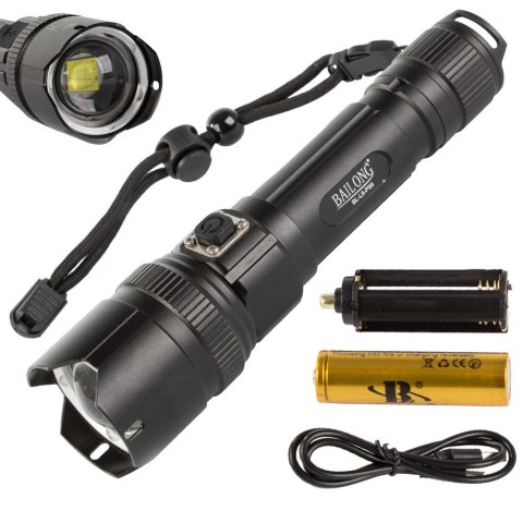 Latarka taktyczna bailong led xhp99 zoom mocna Latarka taktyczna bailong led xhp99 zoom mocna