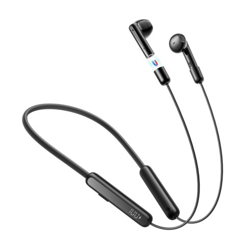 SPORTOWE SŁUCHAWKI BEZPRZEWODOWE TYPU NECKBAND DS1 CZARNE SPORTOWE SŁUCHAWKI BEZPRZEWODOWE TYPU NECKBAND DS1 CZARNE
