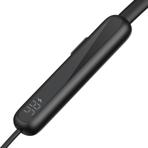 SPORTOWE SŁUCHAWKI BEZPRZEWODOWE TYPU NECKBAND DS1 CZARNE SPORTOWE SŁUCHAWKI BEZPRZEWODOWE TYPU NECKBAND DS1 CZARNE