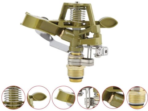 Zraszacz trawy obrotowy pulsacyjny metalowy 360° Zraszacz trawy obrotowy pulsacyjny metalowy 360°
