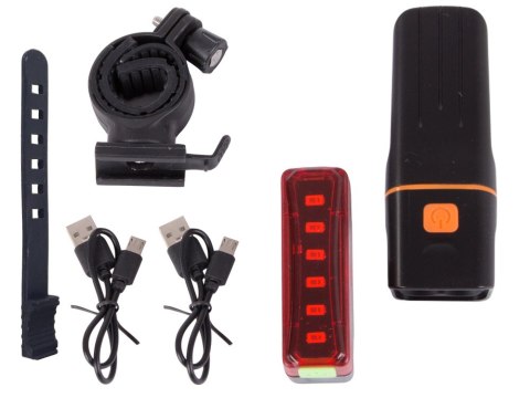 Lampka rowerowa przód tył zestaw do roweru led usb Lampka rowerowa przód tył zestaw do roweru led usb