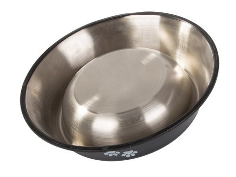 Miska dla psa metalowa antypoślizgowa guma 400ml Miska dla psa metalowa antypoślizgowa guma 400ml