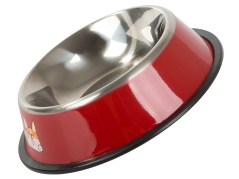 Miska dla psa metalowa antypoślizgowa napisy 150ml Miska dla psa metalowa antypoślizgowa napisy 150ml