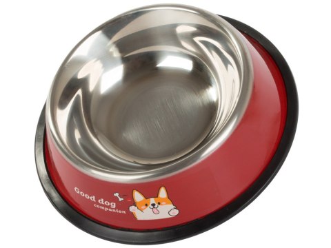 Miska dla psa metalowa antypoślizgowa napisy 150ml Miska dla psa metalowa antypoślizgowa napisy 150ml