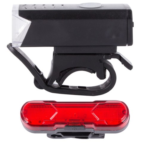 Lampka rowerowa przód tył zestaw do roweru led usb Lampka rowerowa przód tył zestaw do roweru led usb