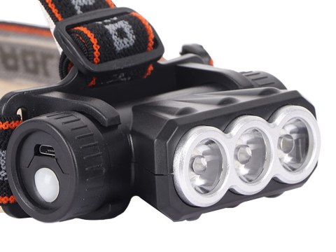 Latarka czołowa czołówka akumulatorowa 3x led Latarka czołowa czołówka akumulatorowa 3x led