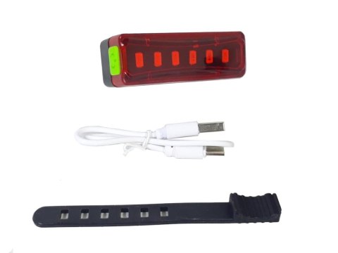 Tylna lampka rowerowa oświetlenie led usb roweru Tylna lampka rowerowa oświetlenie led usb roweru