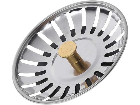 Korek metalowy do zlewu zlewozmywaka sitko duże koszyk zatyczna syfon Korek metalowy do zlewu zlewozmywaka sitko duże koszyk zatyczna syfon