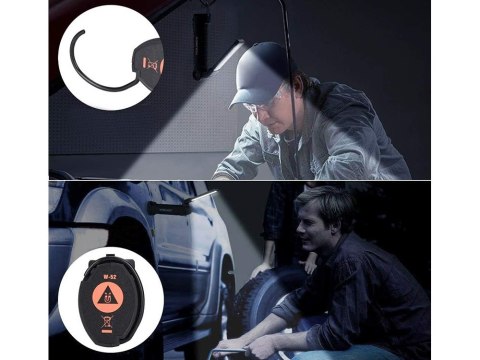 Lampa latarka warsztatowa z magnesem + hak składana do warsztatu usb 5w1 Lampa latarka warsztatowa z magnesem + hak składana do warsztatu usb 5w1