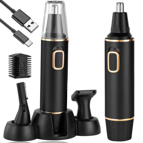 Trymer do nosa uszu depilator włosów golarka brwi 3w1 led Trymer do nosa uszu depilator włosów golarka brwi 3w1 led