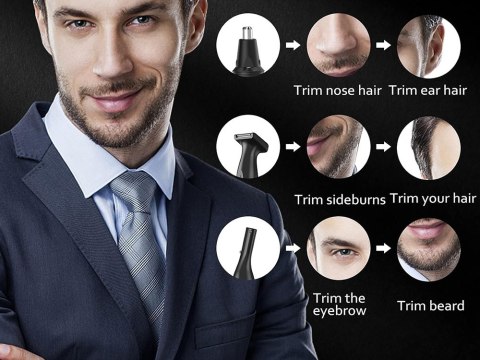 Trymer do nosa uszu depilator włosów golarka stylizacja brody brwi 3w1 Trymer do nosa uszu depilator włosów golarka stylizacja brody brwi 3w1