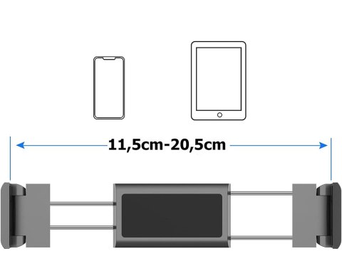 Uchwyt samochodowy na tablet telefon na zagłówek uniwersalny regulowany Uchwyt samochodowy na tablet telefon na zagłówek uniwersalny regulowany