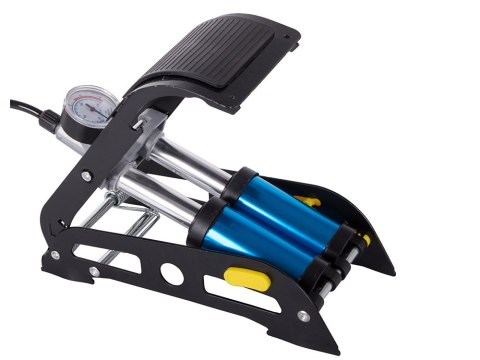 Pompka samochodowa nożna dwutłokowa końcowki rower auto do piłek materaca Pompka samochodowa nożna dwutłokowa końcowki rower auto do piłek materaca