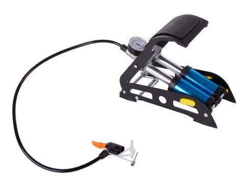 Pompka samochodowa nożna dwutłokowa końcowki rower auto do piłek materaca Pompka samochodowa nożna dwutłokowa końcowki rower auto do piłek materaca