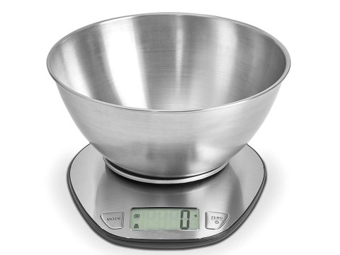 Elektroniczna waga kuchenna z misą 5kg/1g cyfrowa precyzjna metalowa Elektroniczna waga kuchenna z misą 5kg/1g cyfrowa precyzjna metalowa