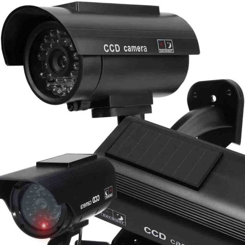 Kamera atrapa ir led monitoring solarna zewnętrzna ścienna z diodą migająca Kamera atrapa ir led monitoring solarna zewnętrzna ścienna z diodą migająca