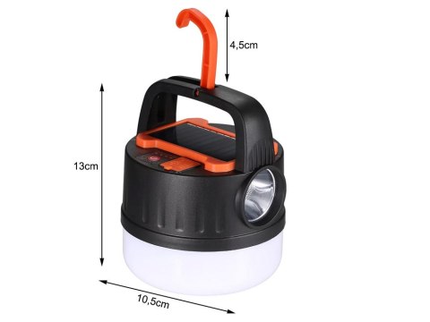 Lampa kempingowa biwakowa akumulatorowa led usb turystyczna solarna hak Lampa kempingowa biwakowa akumulatorowa led usb turystyczna solarna hak