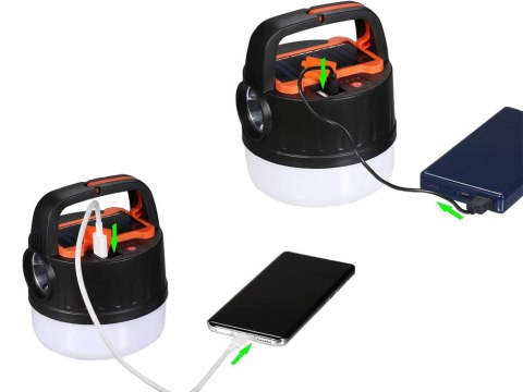Lampa kempingowa biwakowa akumulatorowa led usb turystyczna solarna hak Lampa kempingowa biwakowa akumulatorowa led usb turystyczna solarna hak