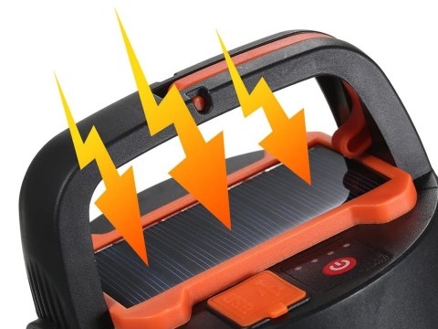 Lampa kempingowa biwakowa akumulatorowa led usb turystyczna solarna hak Lampa kempingowa biwakowa akumulatorowa led usb turystyczna solarna hak