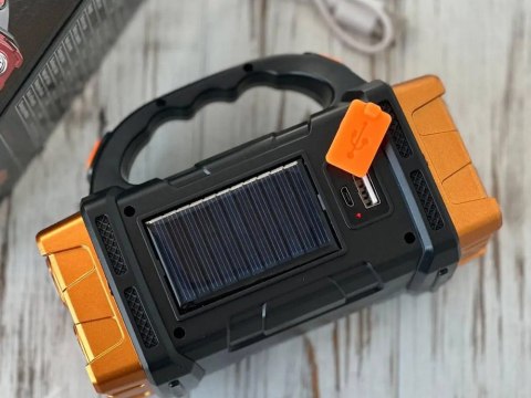 Latarka solarna przenośna lampka akumulatorowa led cob powerbank reflektor Latarka solarna przenośna lampka akumulatorowa led cob powerbank reflektor