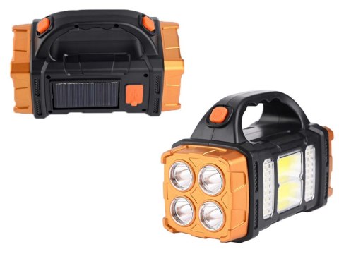 Latarka solarna przenośna lampka akumulatorowa led cob powerbank reflektor Latarka solarna przenośna lampka akumulatorowa led cob powerbank reflektor