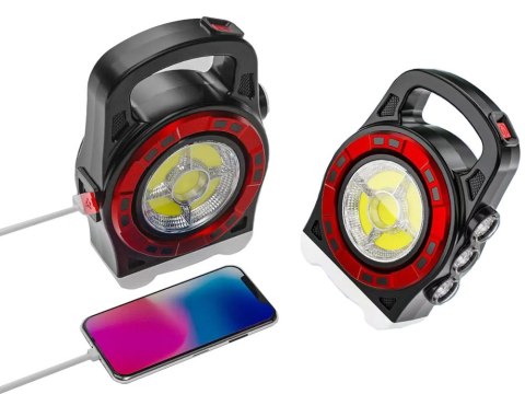 Latarka solarna przenośna lampka akumulatorowa led powerbank reflektor Latarka solarna przenośna lampka akumulatorowa led powerbank reflektor