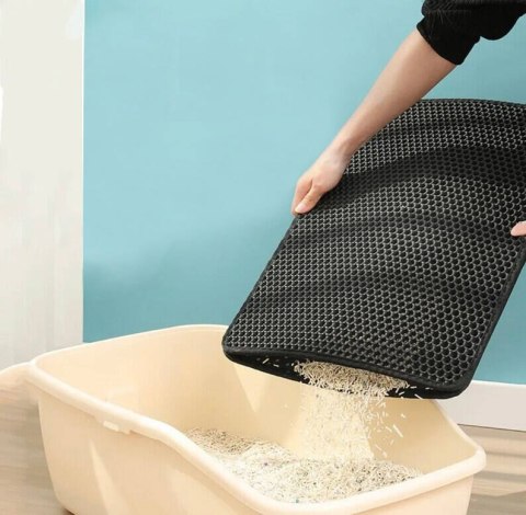 Mata wycieraczka pod kuwetę dla kota na żwirek 45x60 duża Mata wycieraczka pod kuwetę dla kota na żwirek 45x60 duża