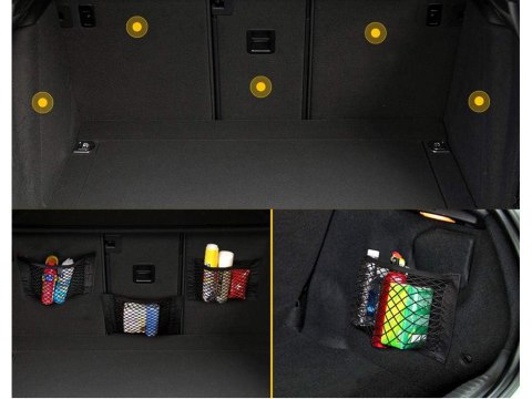 Organizer siatka torba mocna na rzep do samochodu auta bagażnika 30x25 Organizer siatka torba mocna na rzep do samochodu auta bagażnika 30x25