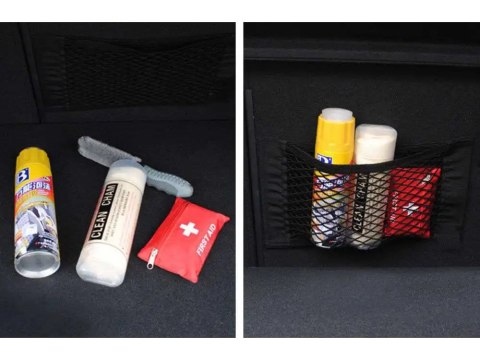 Organizer siatka torba mocna na rzep do samochodu auta bagażnika 30x25 Organizer siatka torba mocna na rzep do samochodu auta bagażnika 30x25