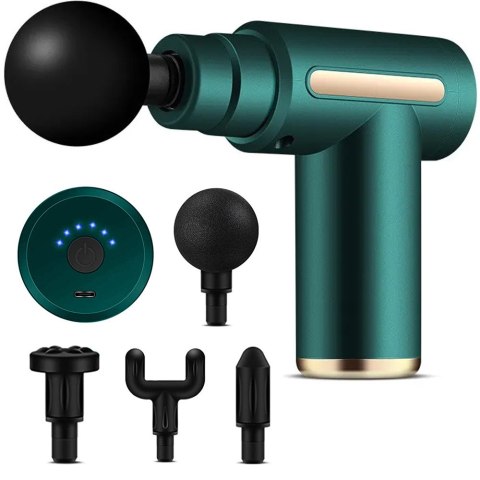 Pistolet do masażu masażer do pleców ciała mocny massage gun pro końcówki Pistolet do masażu masażer do pleców ciała mocny massage gun pro końcówki