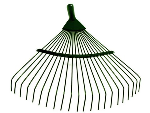 Grabie ogrodowe do liści trawy lekkie druciane metalowe 36cm wachlarzowe Grabie ogrodowe do liści trawy lekkie druciane metalowe 36cm wachlarzowe