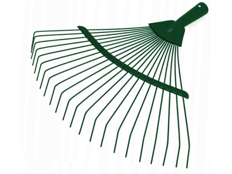 Grabie ogrodowe do liści trawy lekkie druciane metalowe 36cm wachlarzowe Grabie ogrodowe do liści trawy lekkie druciane metalowe 36cm wachlarzowe