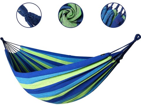 Hamak ogrodowy wiszący dwuodobowy 300x160cm brazylijski xxl torba pokrowiec Hamak ogrodowy wiszący dwuodobowy 300x160cm brazylijski xxl torba pokrowiec