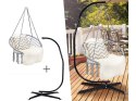 Huśtawka ogrodowa bocianie gniazdo fotel wiszący krzesło boho 80cm