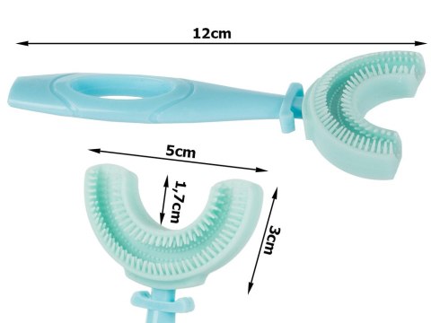 Szczoteczka do zębów manualna silikonowa dla dzieci litera u 360 Szczoteczka do zębów manualna silikonowa dla dzieci litera u 360