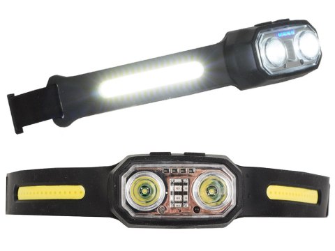 Latarka czołowa opaska na głowę czoło mocna czołówka reflektor led czujnik Latarka czołowa opaska na głowę czoło mocna czołówka reflektor led czujnik
