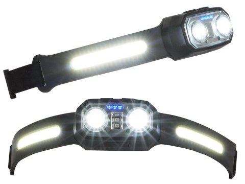 Latarka czołowa opaska na głowę czoło mocna czołówka reflektor led czujnik Latarka czołowa opaska na głowę czoło mocna czołówka reflektor led czujnik