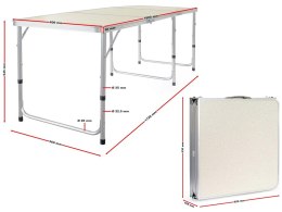 Stolik turystyczny składany kempingowy stół ogrodowy duży 180x60 walizka