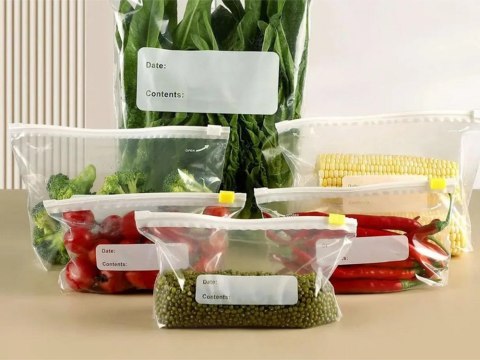Torebki foliowe strunowe suwak zamykane szczelne do żywności 600ml 20szt Torebki foliowe strunowe suwak zamykane szczelne do żywności 600ml 20szt