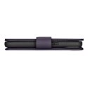 2W1 ETUI SKÓRZANY POKROWIEC Z KLAPKĄ IPHONE 14 ANTI-RFID WALLET CASE CIEMNOFIOLETOWY
