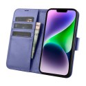 2W1 ETUI SKÓRZANY POKROWIEC Z KLAPKĄ IPHONE 14 PLUS ANTI-RFID WALLET CASE JASNOFIOLETOWY