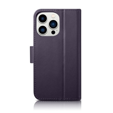 2W1 ETUI SKÓRZANY POKROWIEC Z KLAPKĄ IPHONE 14 PRO ANTI-RFID WALLET CASE CIEMNOFIOLETOWY 2W1 ETUI SKÓRZANY POKROWIEC Z KLAPKĄ IPHONE 14 PRO ANTI-RFID WALLET CASE CIEMNOFIOLETOWY