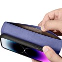 2W1 ETUI SKÓRZANY POKROWIEC Z KLAPKĄ IPHONE 14 PRO MAX ANTI-RFID WALLET CASE JASNOFIOLETOWY