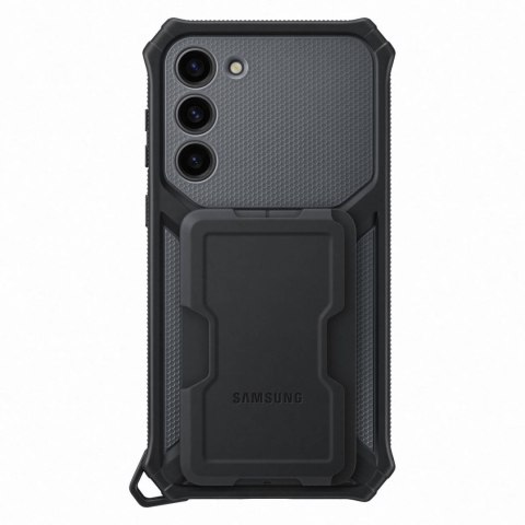 ETUI PANCERNY POKROWIEC Z PODSTAWKĄ SAMSUNG GALAXY S23+ RUGGED GADGET CASE SZARE